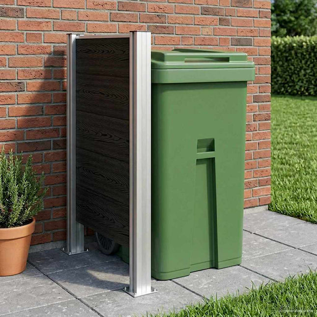 Afvalbak Schutting 161 X 85 X 115 Cm Aluminium En Wpc
