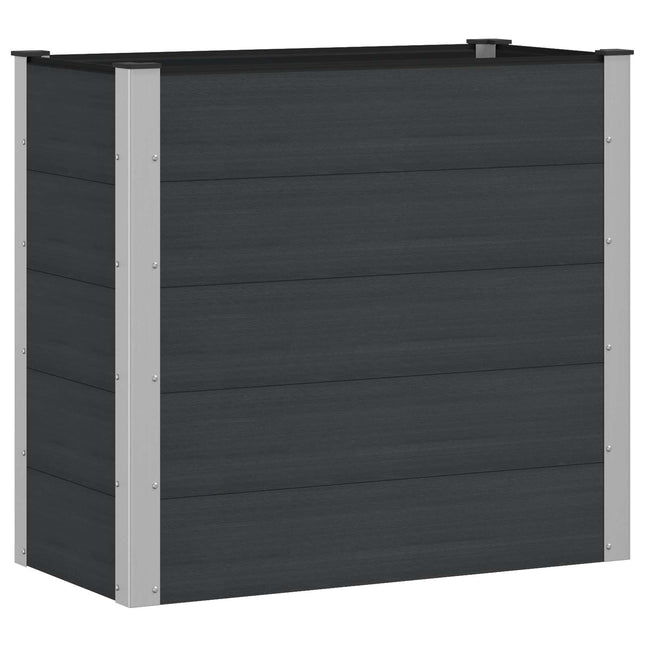 Verhoogde Plantenbak Zwart 100 X 50 X 91 Cm Alu.