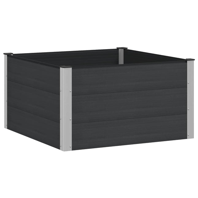 Verhoogde Plantenbak Zwart 100 X 100 X 54 Cm Alu.
