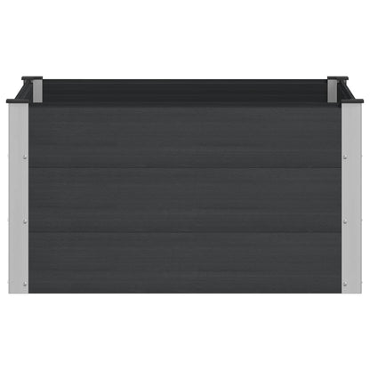 Verhoogde Plantenbak Zwart 100 X 100 X 54 Cm Alu.