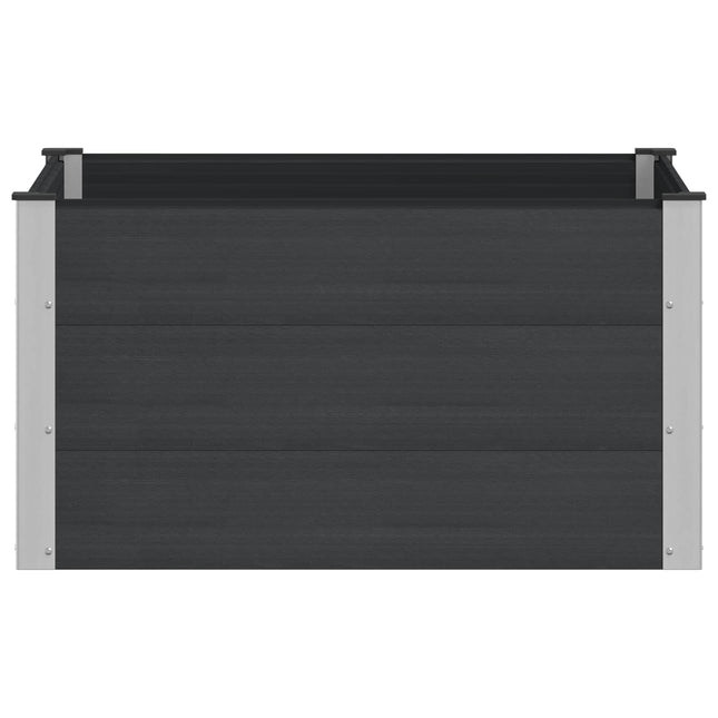 Verhoogde Plantenbak Zwart 100 X 100 X 54 Cm Alu.
