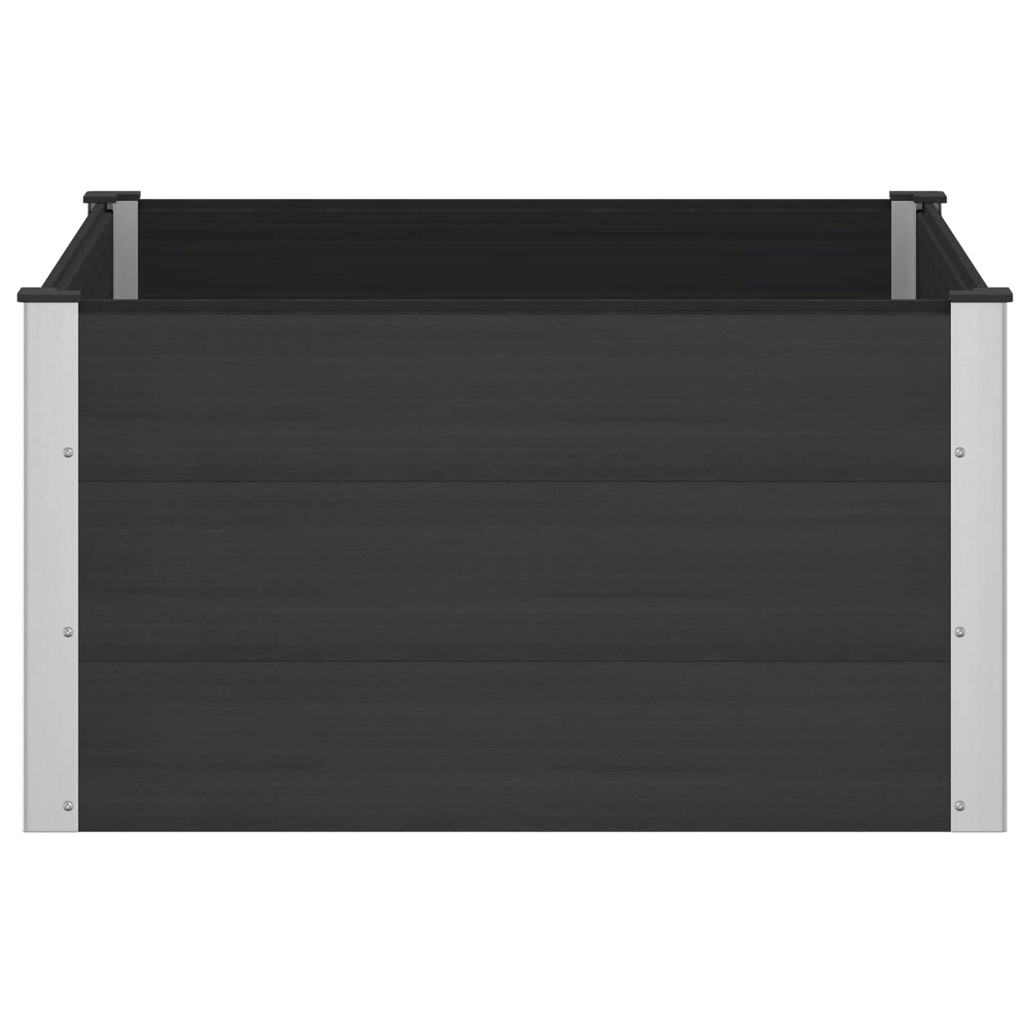Verhoogde Plantenbak Zwart 100 X 100 X 54 Cm Alu.