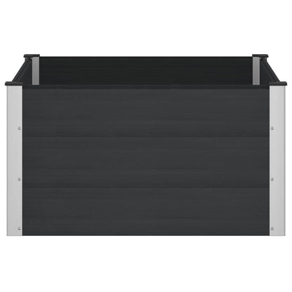 Verhoogde Plantenbak Zwart 100 X 100 X 54 Cm Alu.
