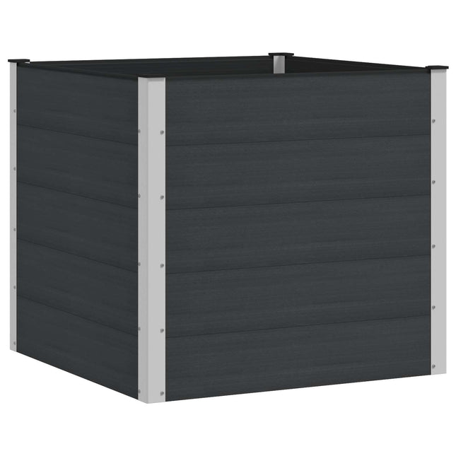 Verhoogde Plantenbak Zwart 100 X 100 X 91 Cm Alu.