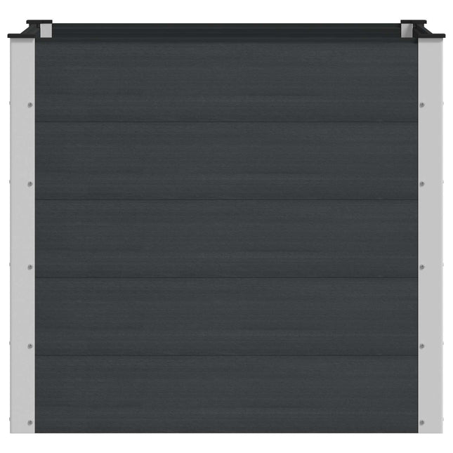 Verhoogde Plantenbak Zwart 100 X 100 X 91 Cm Alu.