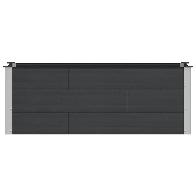 Verhoogde Plantenbak Zwart 150 X 50 X 54 Cm Alu.