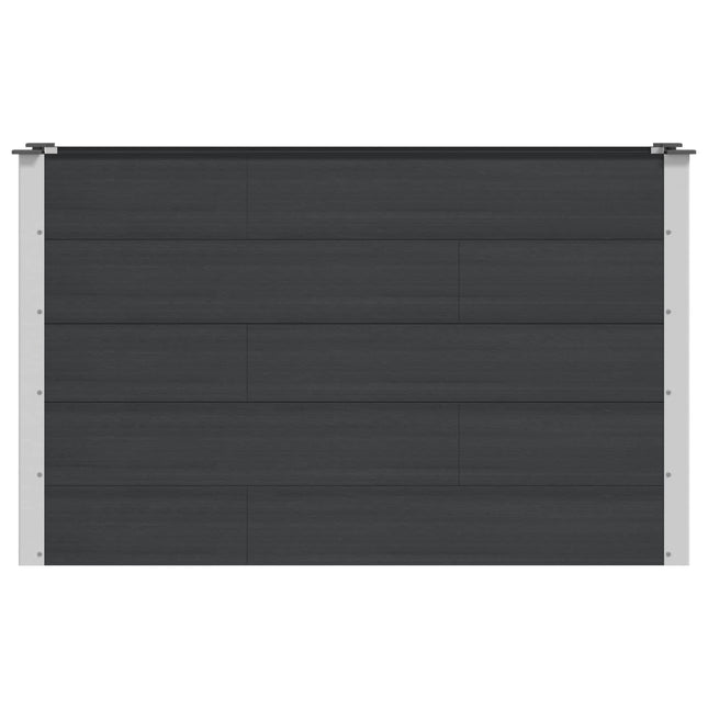 Verhoogde Plantenbak Zwart 150 X 50 X 91 Cm Alu.