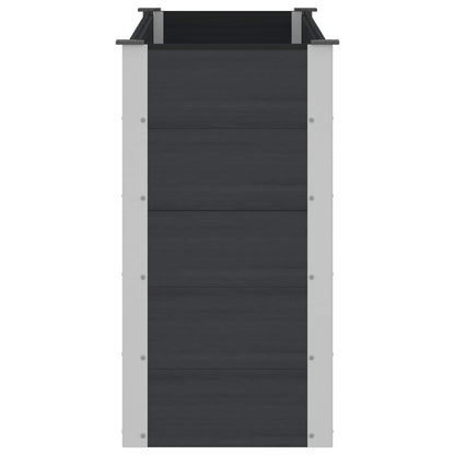 Verhoogde Plantenbak Zwart 150 X 50 X 91 Cm Alu.