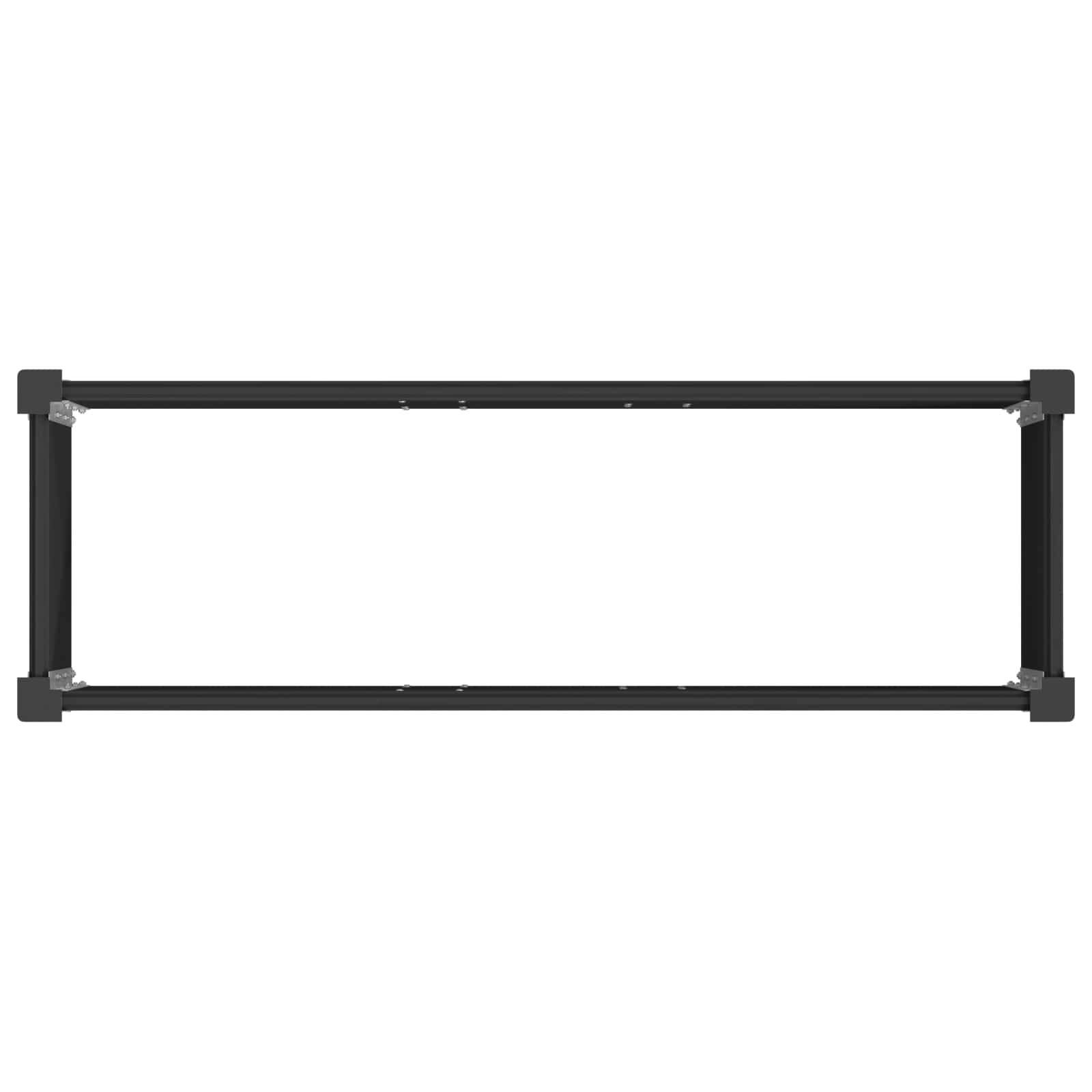 Verhoogde Plantenbak Zwart 150 X 50 X 91 Cm Alu.