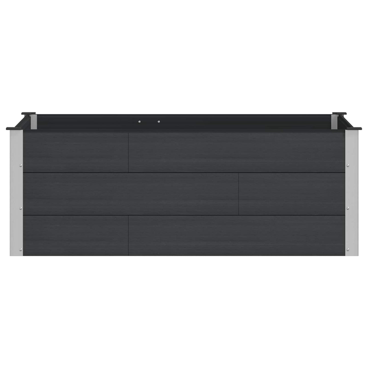 Verhoogde Plantenbak Zwart 150 X 100 X 54 Cm Alu.