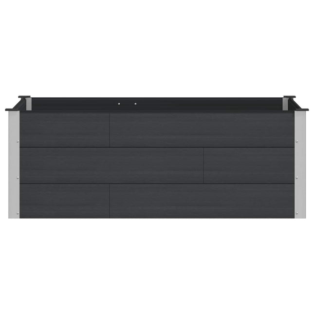 Verhoogde Plantenbak Zwart 150 X 100 X 54 Cm Alu.