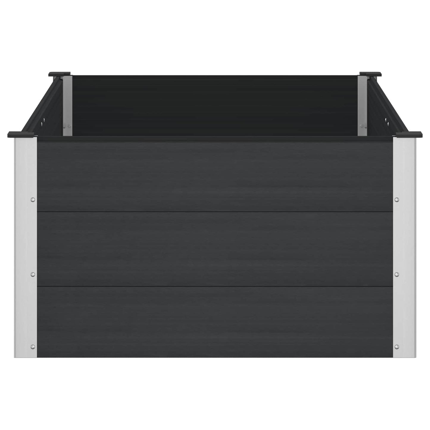 Verhoogde Plantenbak Zwart 150 X 100 X 54 Cm Alu.