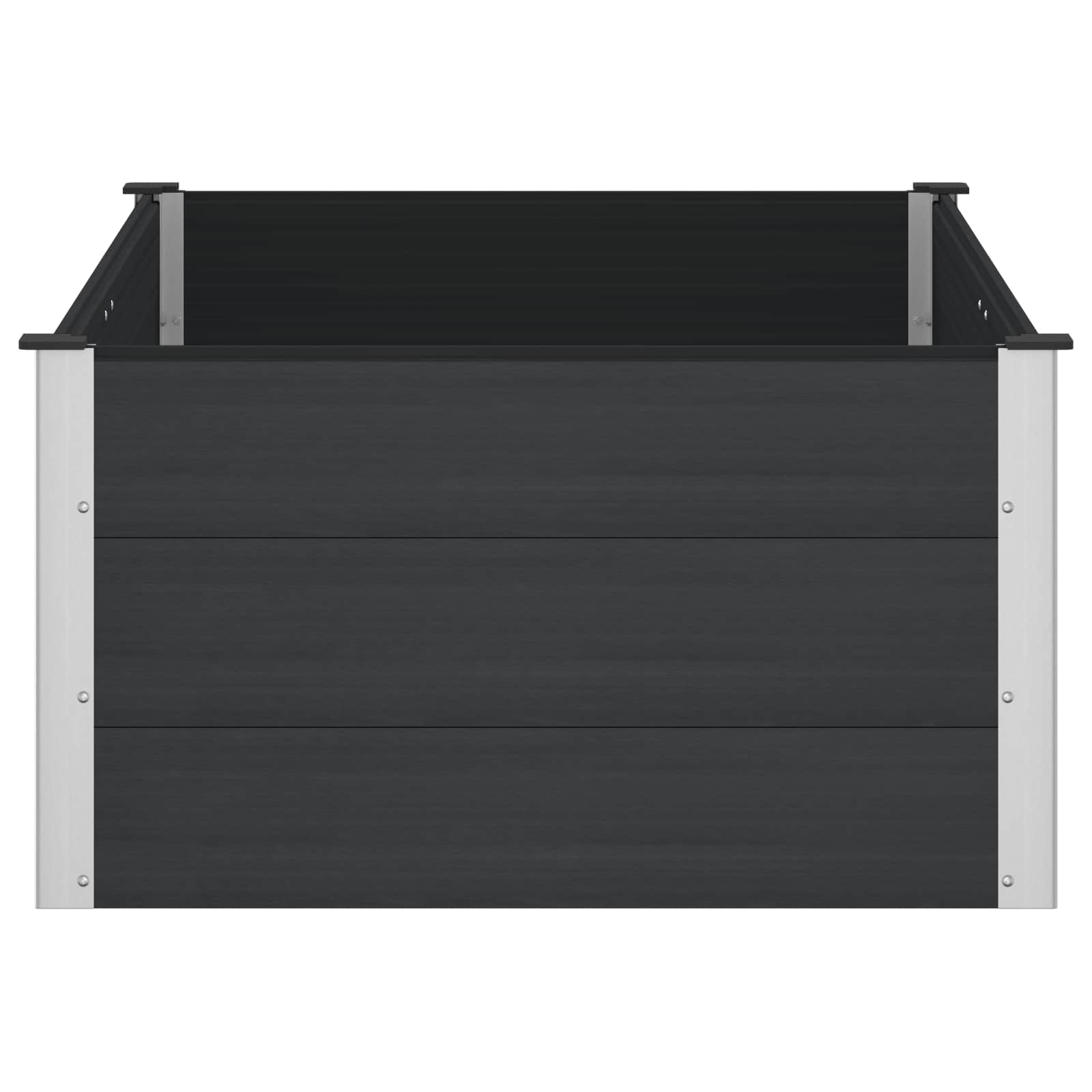 Verhoogde Plantenbak Zwart 150 X 100 X 54 Cm Alu.