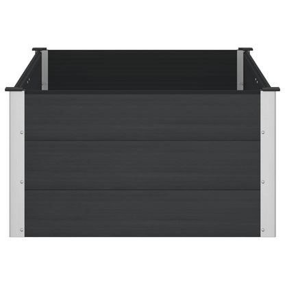 Verhoogde Plantenbak Zwart 150 X 100 X 54 Cm Alu.