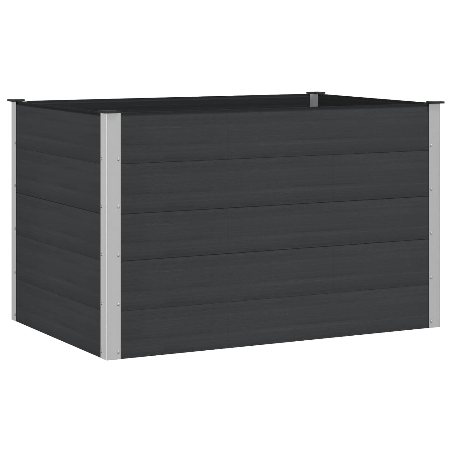 Verhoogde Plantenbak Zwart 150 X 100 X 91 Cm Alu.