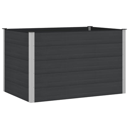 Verhoogde Plantenbak Zwart 150 X 100 X 91 Cm Alu.