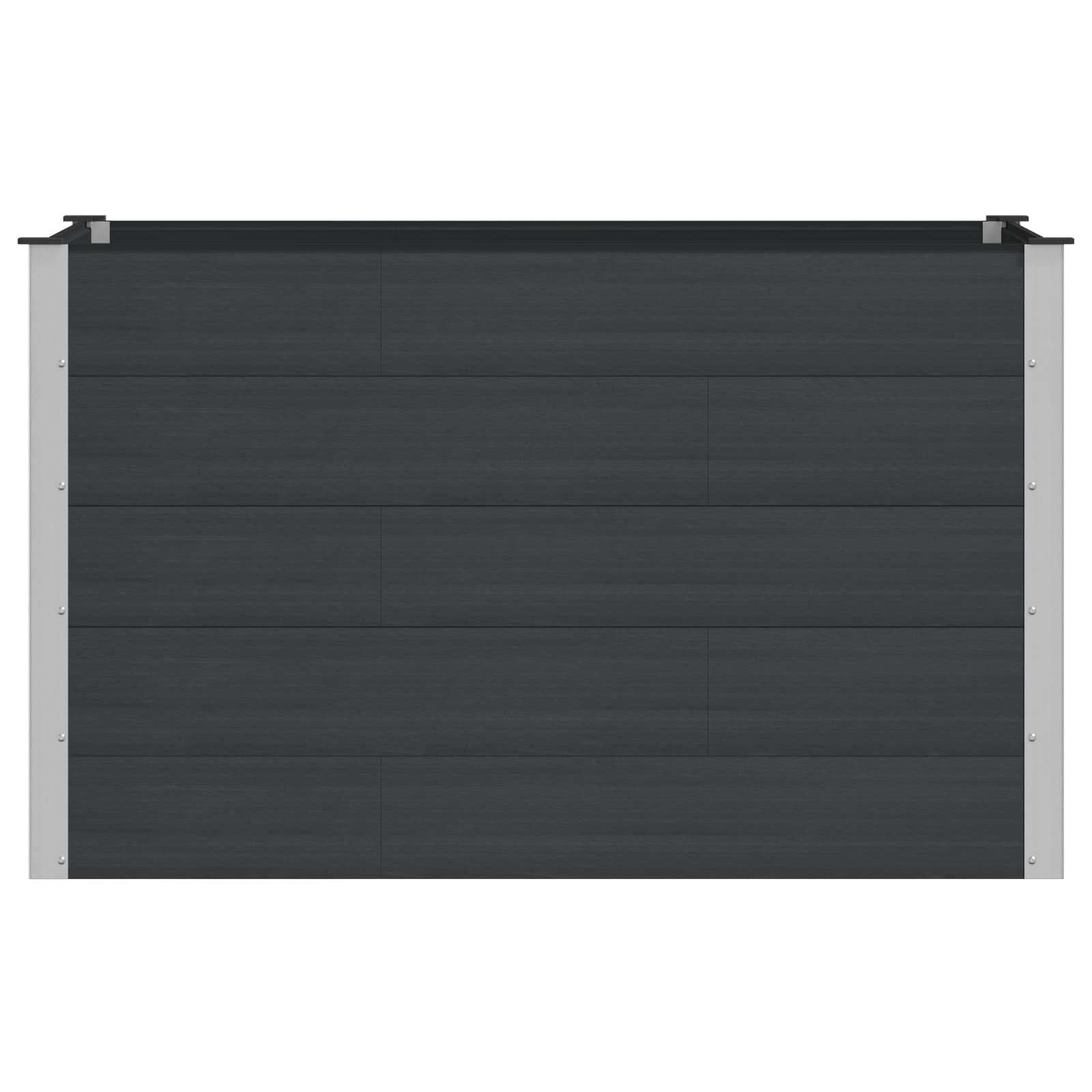 Verhoogde Plantenbak Zwart 150 X 100 X 91 Cm Alu.