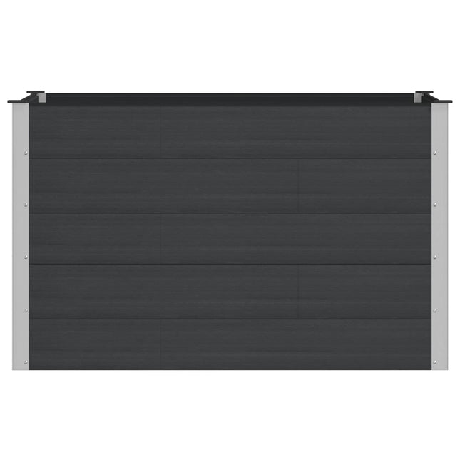 Verhoogde Plantenbak Zwart 150 X 100 X 91 Cm Alu.