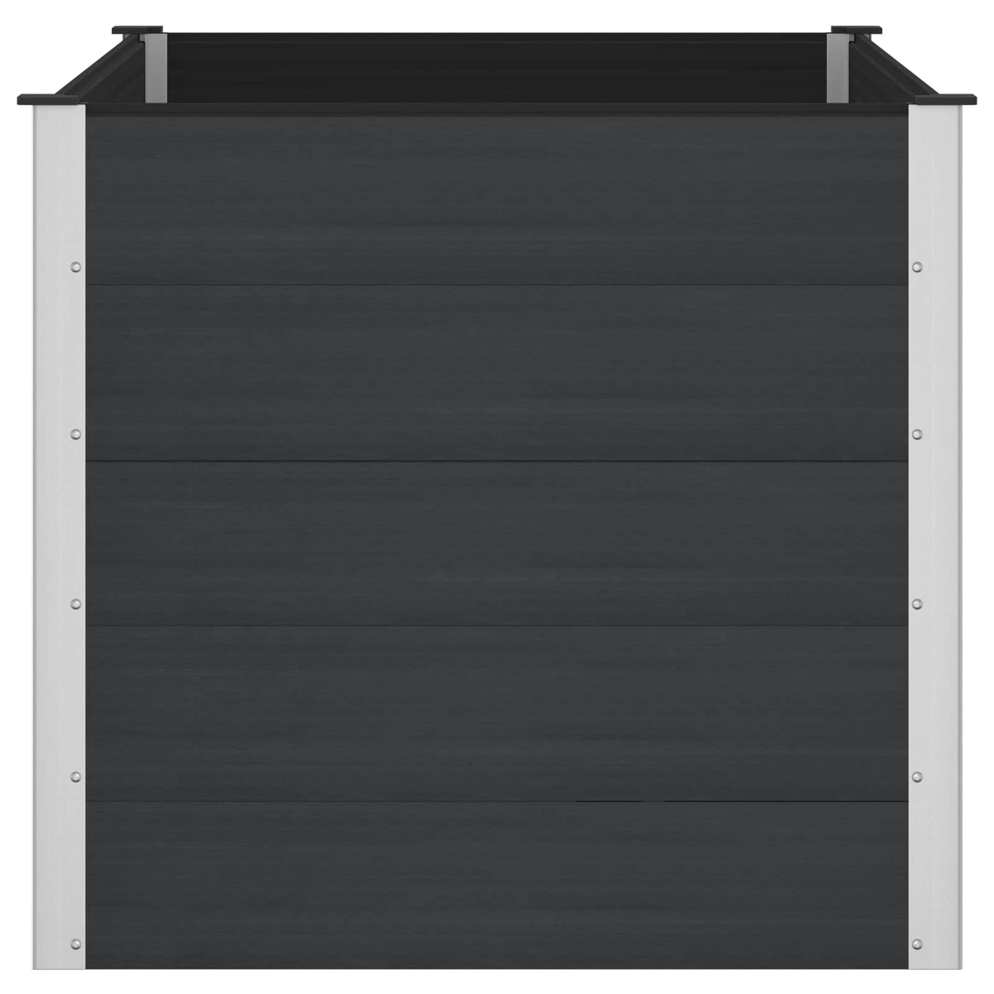 Verhoogde Plantenbak Zwart 150 X 100 X 91 Cm Alu.