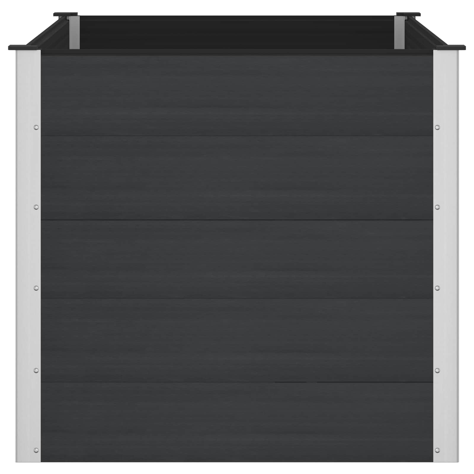 Verhoogde Plantenbak Zwart 150 X 100 X 91 Cm Alu.