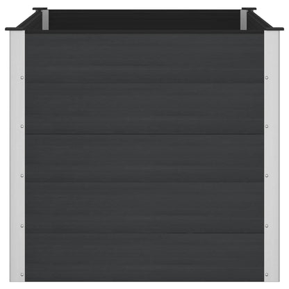 Verhoogde Plantenbak Zwart 150 X 100 X 91 Cm Alu.