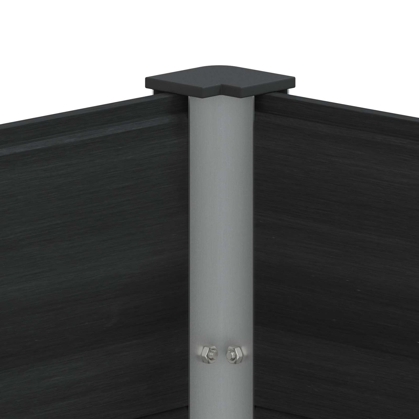 Verhoogde Plantenbak Zwart 200 X 50 X 54 Cm Alu.