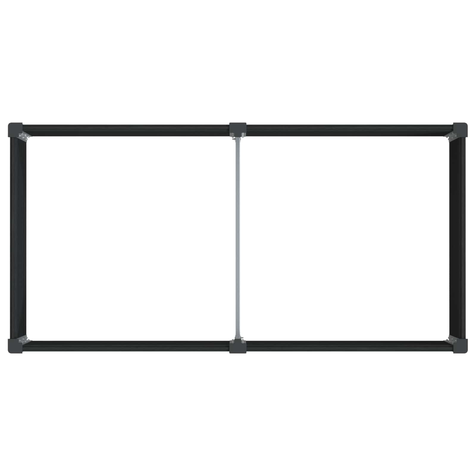 Verhoogde Plantenbak Zwart 200 X 100 X 91 Cm Alu.
