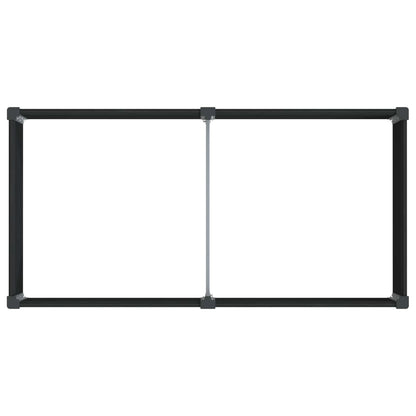 Verhoogde Plantenbak Zwart 200 X 100 X 91 Cm Alu.