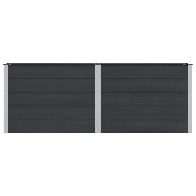 Verhoogde Plantenbak Zwart 250 X 50 X 91 Cm Alu.
