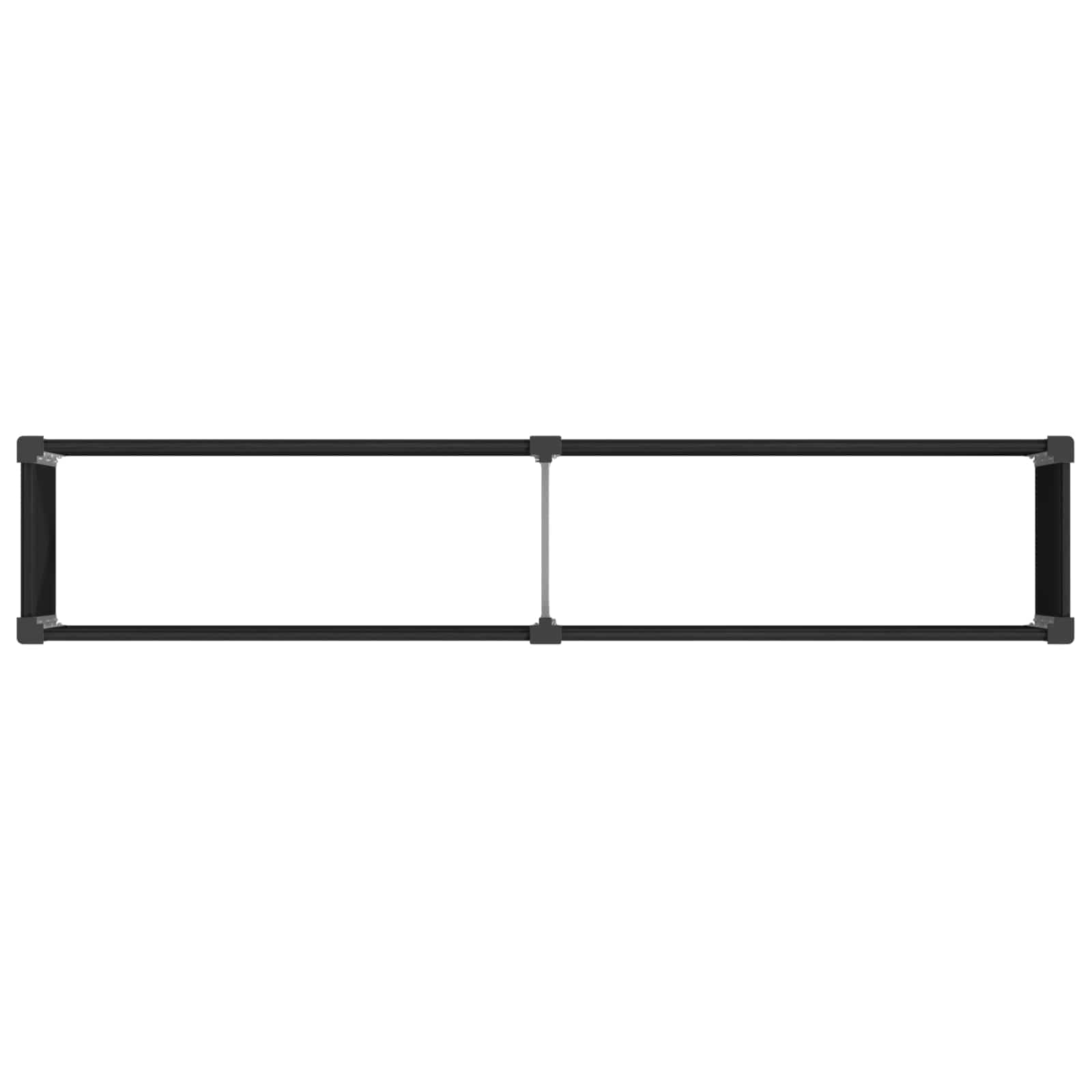Verhoogde Plantenbak Zwart 250 X 50 X 91 Cm Alu.