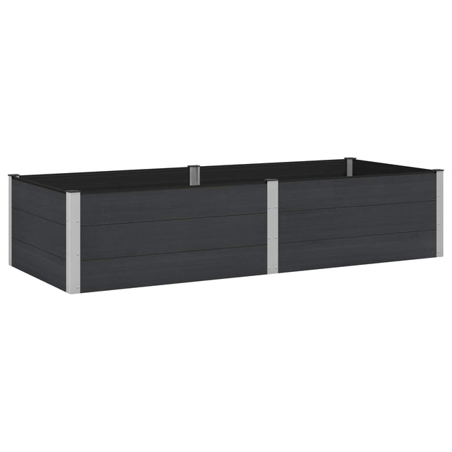Verhoogde Plantenbak Zwart 250 X 100 X 54 Cm Alu.