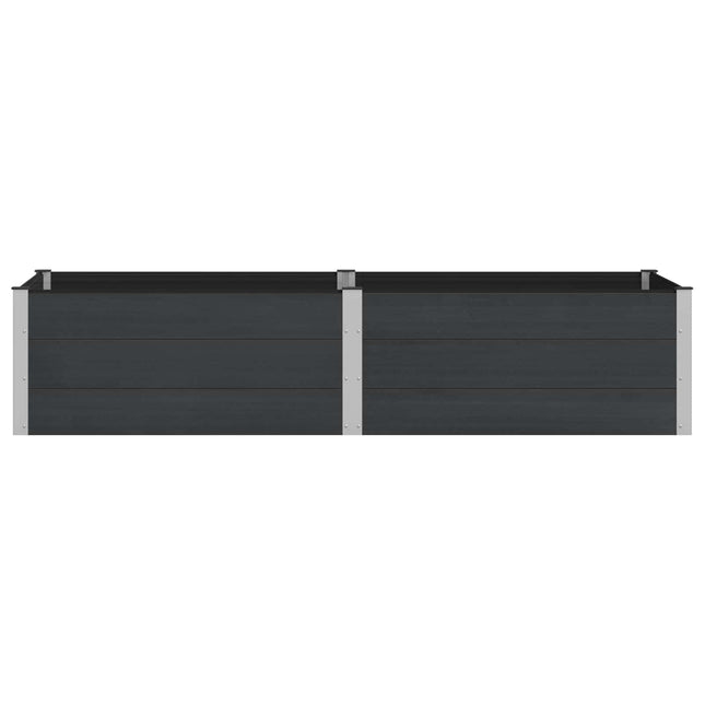 Verhoogde Plantenbak Zwart 250 X 100 X 54 Cm Alu.