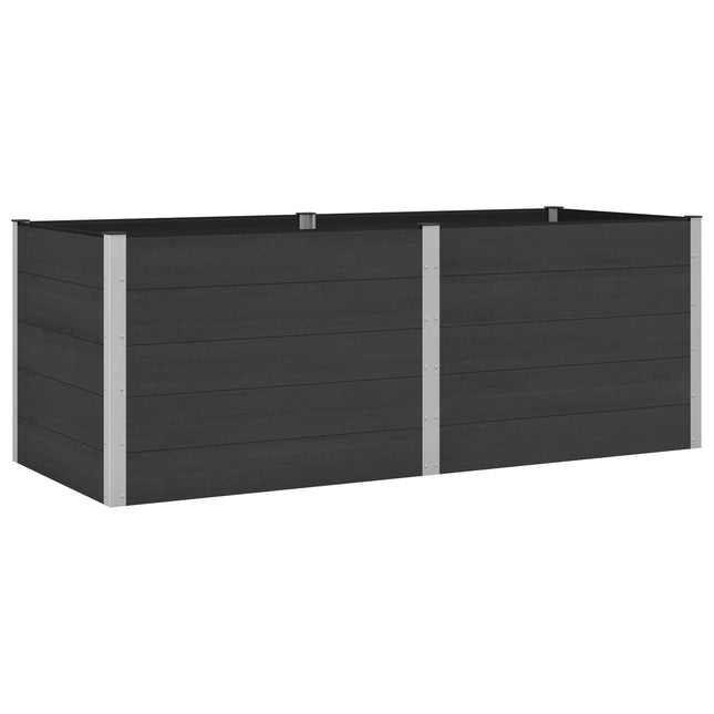 Verhoogde Plantenbak Zwart 250 X 100 X 91 Cm Alu.