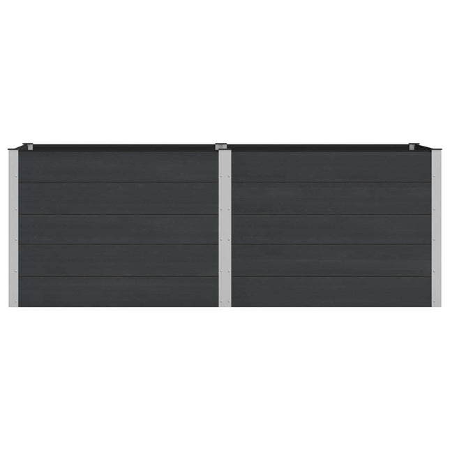 Verhoogde Plantenbak Zwart 250 X 100 X 91 Cm Alu.