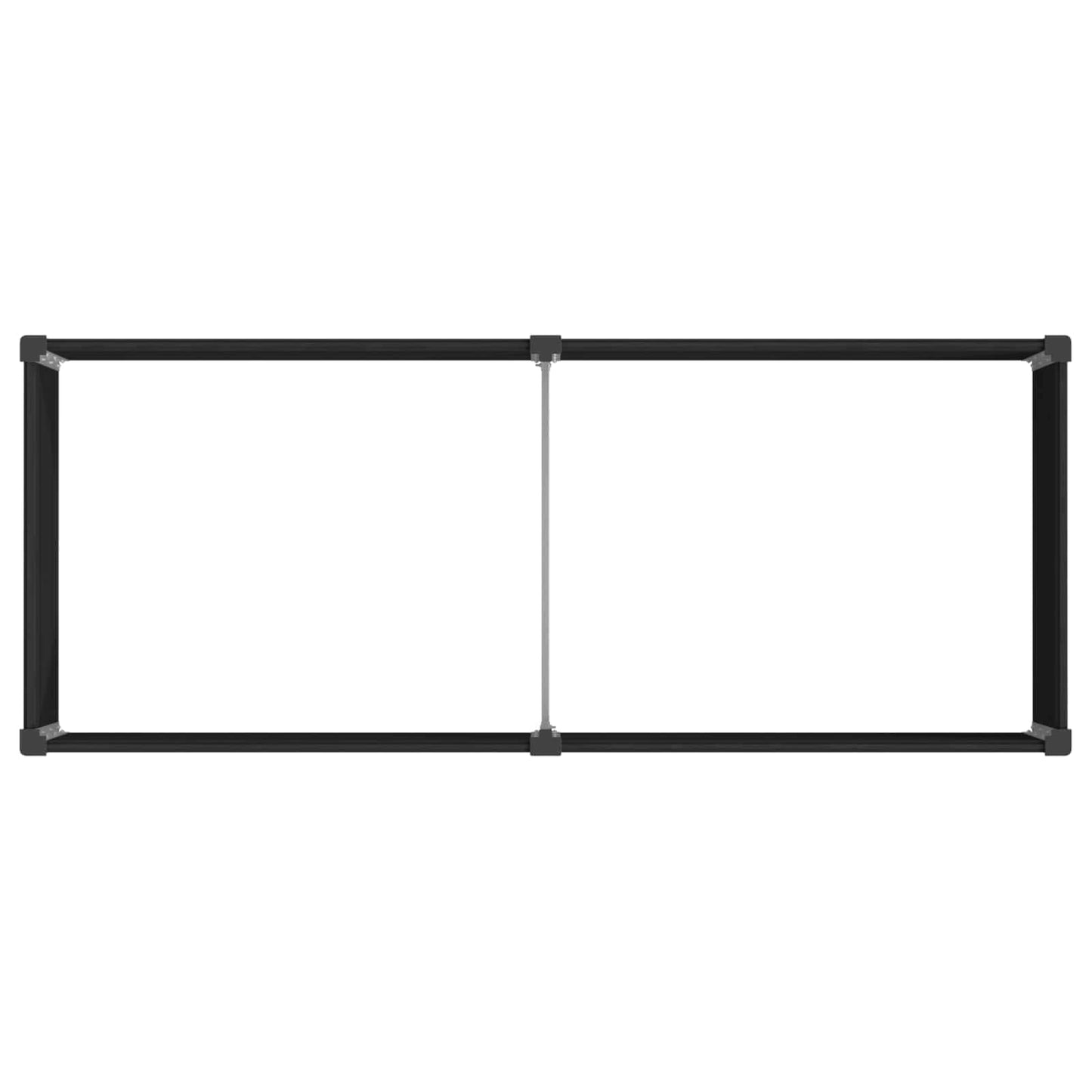 Verhoogde Plantenbak Zwart 250 X 100 X 91 Cm Alu.