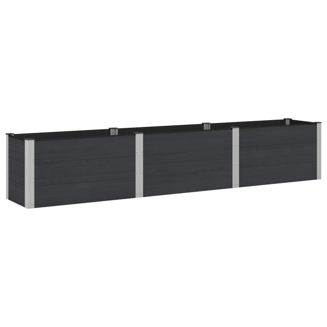 Verhoogde Plantenbak Zwart 300 X 50 X 54 Cm Alu.
