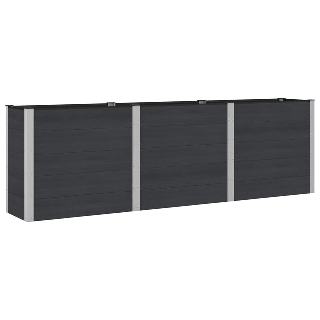 Verhoogde Plantenbak Zwart 300 X 50 X 91 Cm Alu.