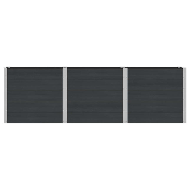 Verhoogde Plantenbak Zwart 300 X 50 X 91 Cm Alu.