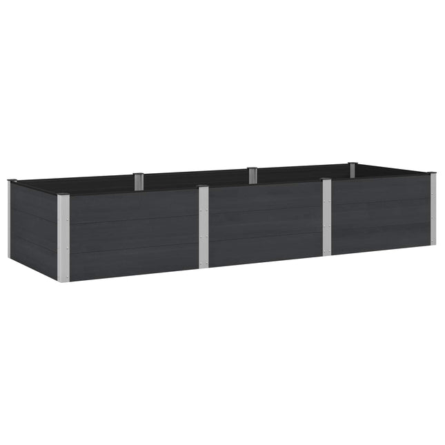 Verhoogde Plantenbak Zwart 300 X 100 X 54 Cm Alu.