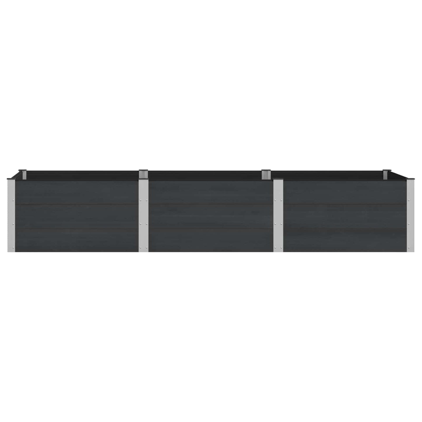 Verhoogde Plantenbak Zwart 300 X 100 X 54 Cm Alu.