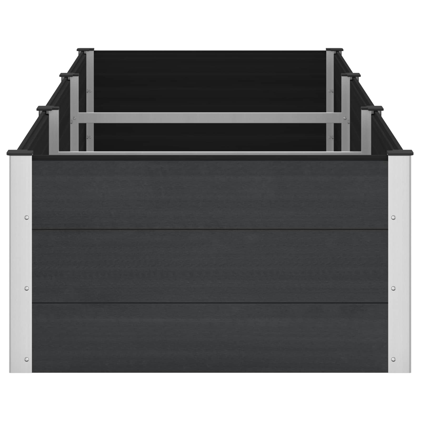 Verhoogde Plantenbak Zwart 300 X 100 X 54 Cm Alu.