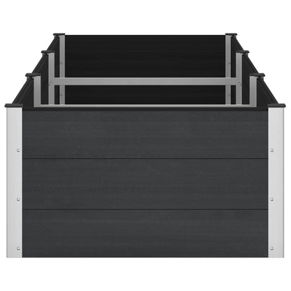 Verhoogde Plantenbak Zwart 300 X 100 X 54 Cm Alu.