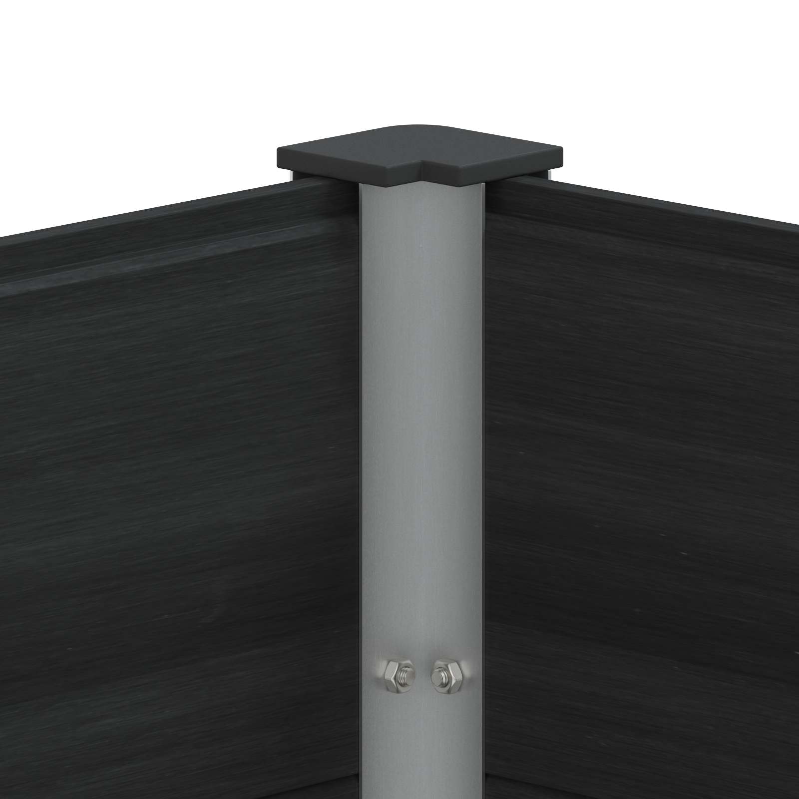 Verhoogde Plantenbak Zwart 300 X 100 X 91 Cm Alu.