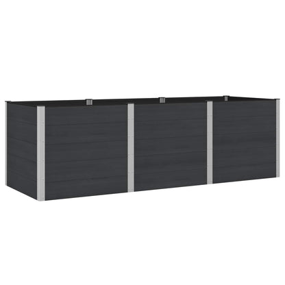 Verhoogde Plantenbak Zwart 300 X 100 X 91 Cm Alu.