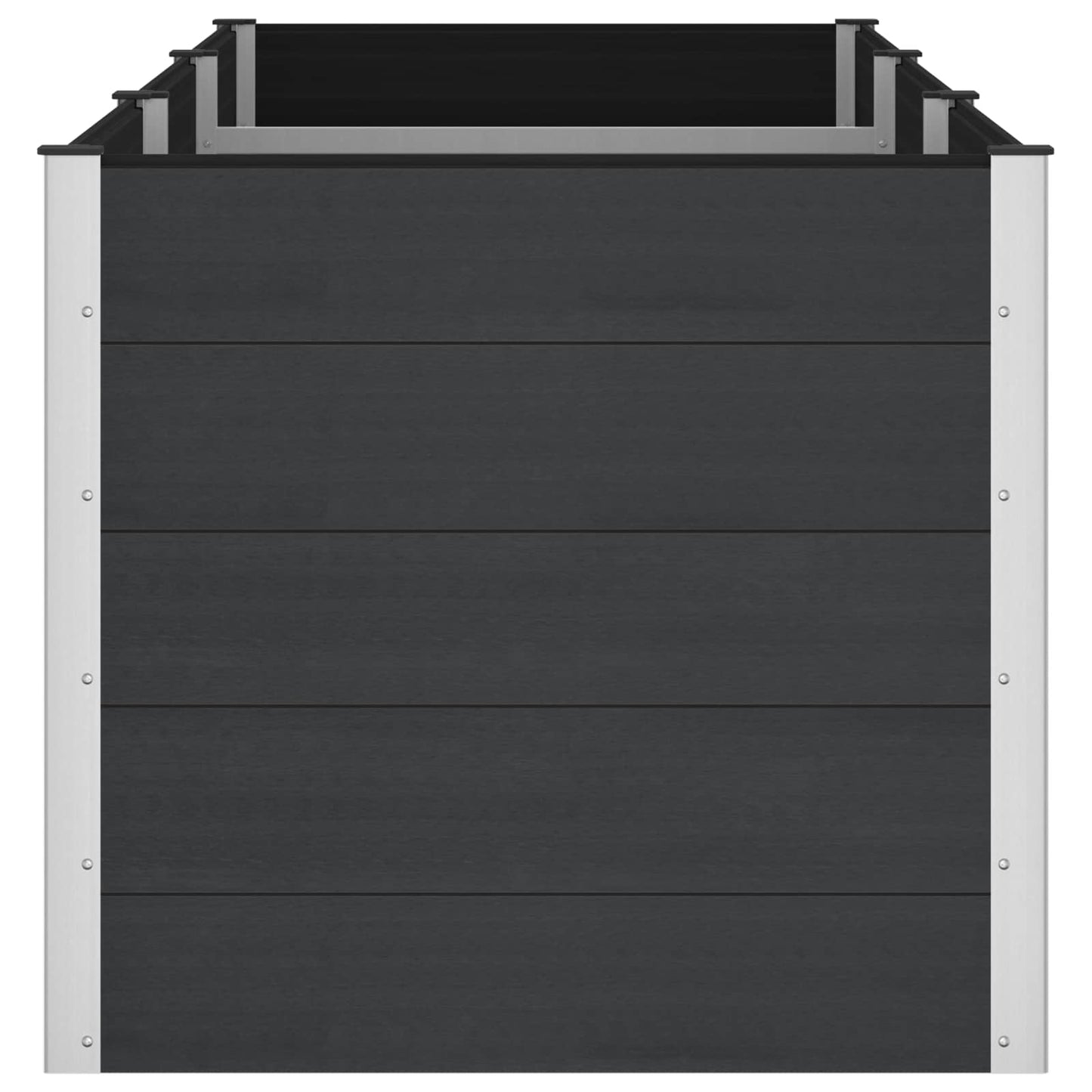 Verhoogde Plantenbak Zwart 300 X 100 X 91 Cm Alu.