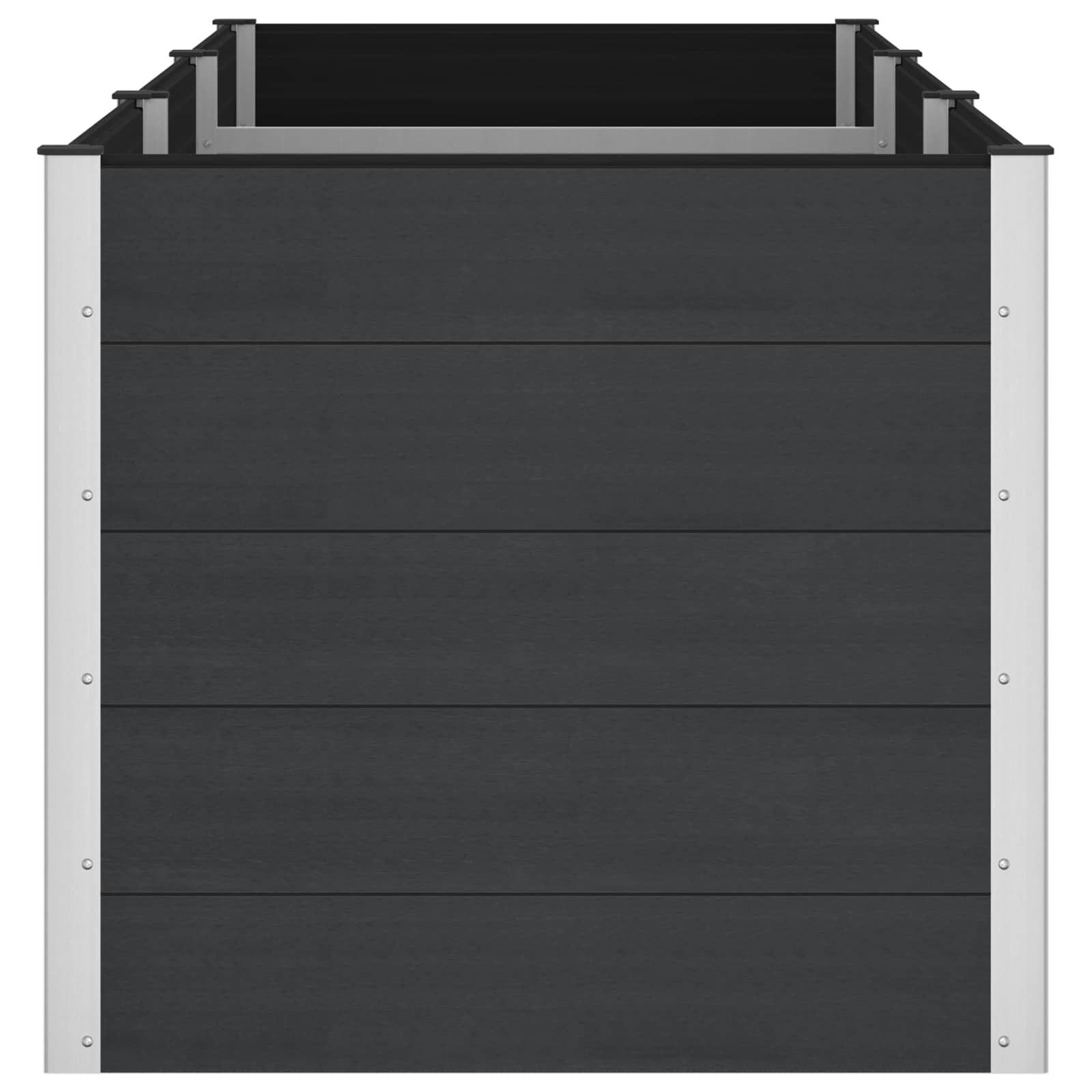 Verhoogde Plantenbak Zwart 300 X 100 X 91 Cm Alu.