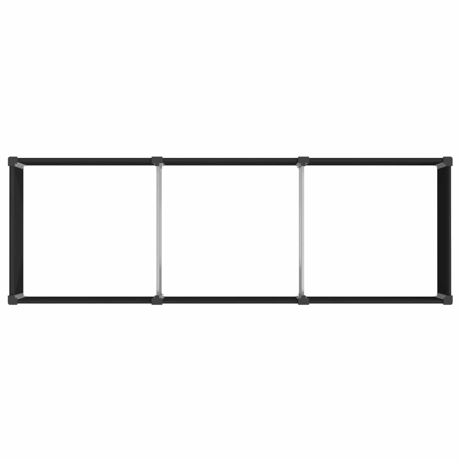 Verhoogde Plantenbak Zwart 300 X 100 X 91 Cm Alu.