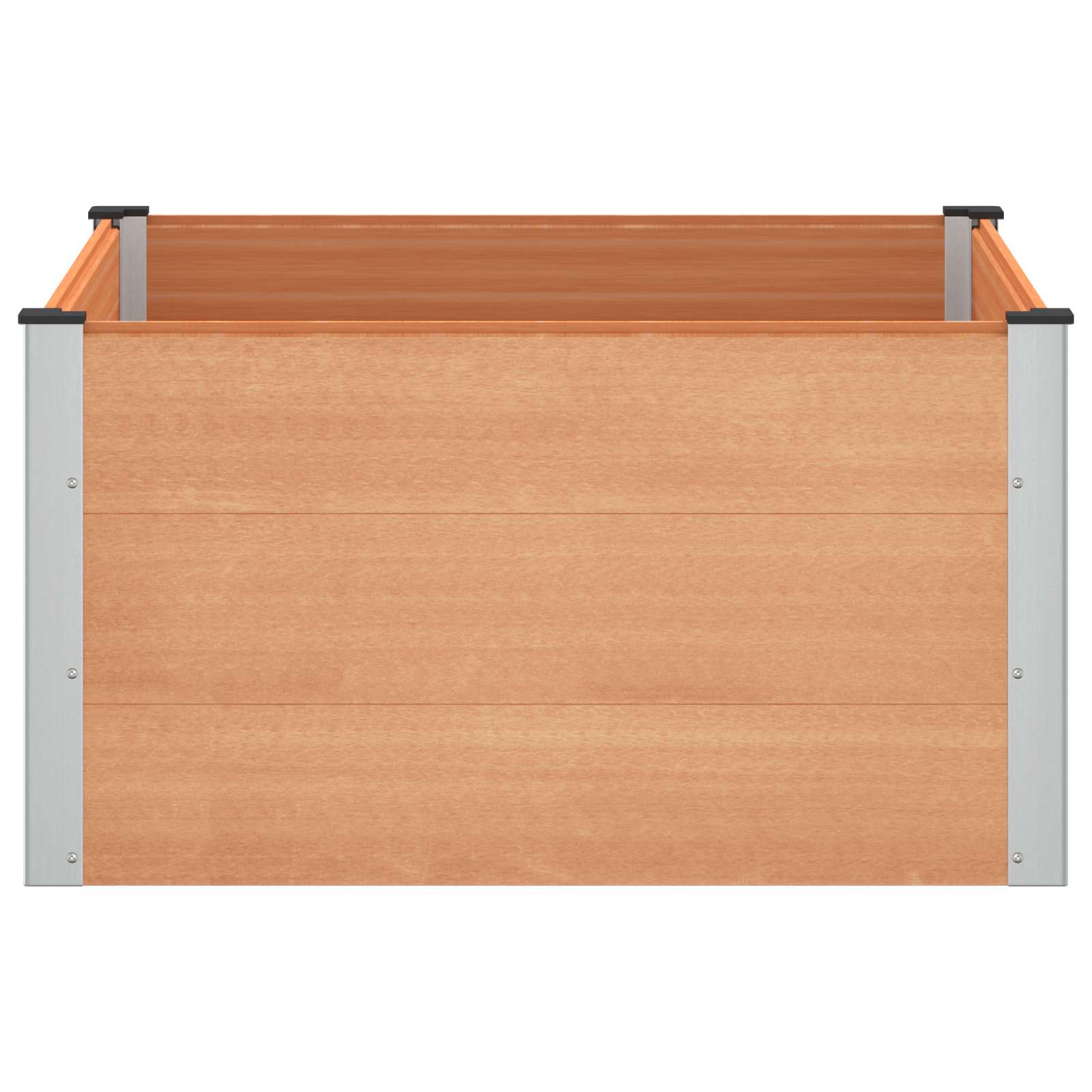 Verhoogde Plantenbak Bruin 100 X 100 X 54 Cm Alu.
