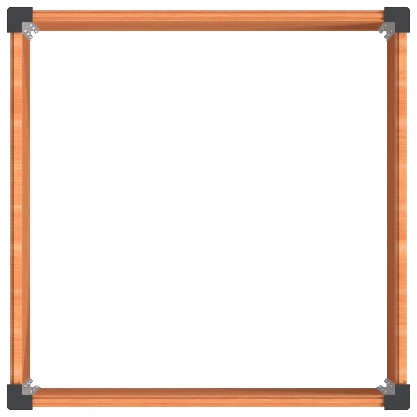 Verhoogde Plantenbak Bruin 100 X 100 X 54 Cm Alu.