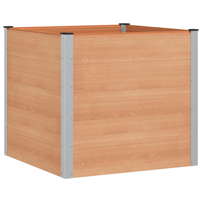 Verhoogde Plantenbak Bruin 100 X 100 X 91 Cm Alu.